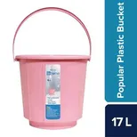 Popular Plastic Stripe Bucket - Pink