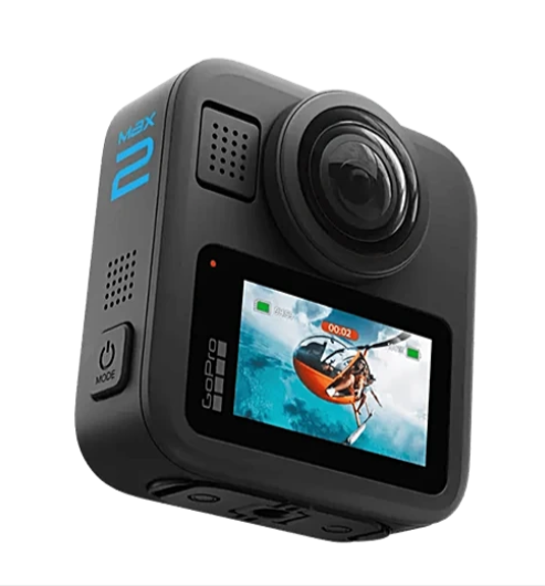 GoPro Max 2 8K and 29MP 30 FPS, 4K and 12MP 60 FPS Waterproof 360 Degree Action Camera with Voice Control (Black), 1 Unit