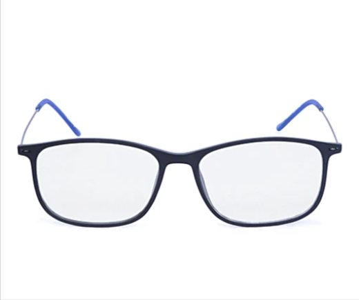 Fastrack Unisex Rectangular Computer Glasses With Anti Glare Lenses - Black & Blue Frame